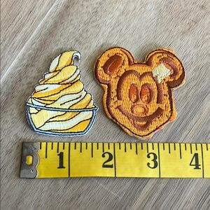 Disney snacks dole whip and Mickey waffle Embroidered Patches